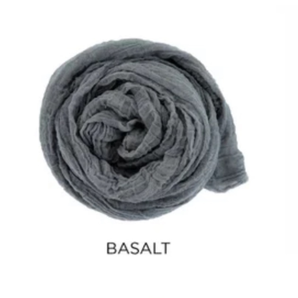 Scarf Shop Fine Organic Cotton Neck Scarf in Basalt Gray